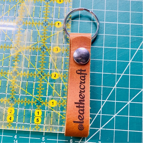 @(your customization) 4.5” leather loop keychain customized handcrafted - Picture 6 of 9